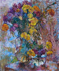 色鮮やかな秋の花束