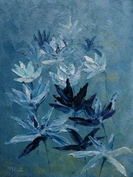 青い抽象的な花