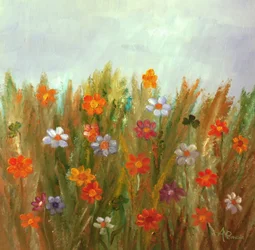 色とりどりの花畑