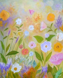色とりどりの花畑