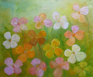 色とりどりの春の花々