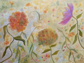 夢のような庭の花々