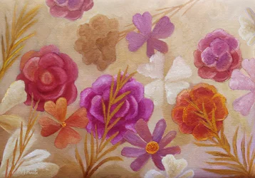幻想的な花の庭