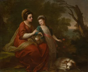ヒュー・モーガン夫人と娘 1771年。