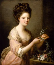 エレノアの肖像、ローダーデール伯爵夫人、c.1780-81（キャンバスに油彩）