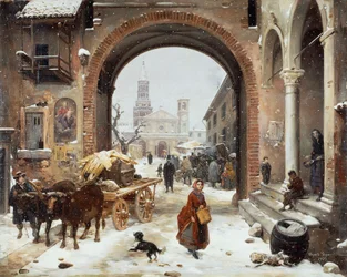 Mercado de Inverno em frente à Abadia de Clairvaux