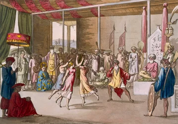 コーチンの中国劇、「Costume dei...」より、1820年代から30年代にかけて。  