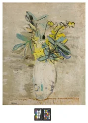 Ramos com flores em um vaso