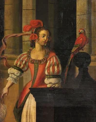 4つ折りの両面スクリーン、c.1700