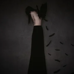 悲しげな翼のある女
