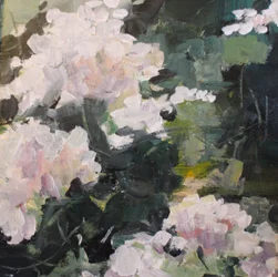 絵画のような庭の花々