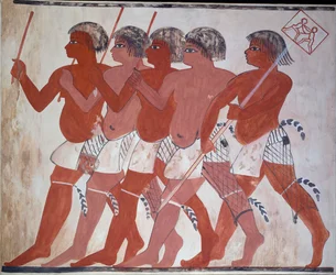 Thenuny の個人墓 74 からの絵画のコピー、Thebes I、1、144-146、20 世紀