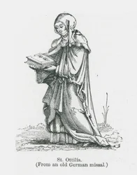 聖オッティリア（リトグラフ）