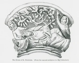 聖エセルレーダの夢（リトグラフ）