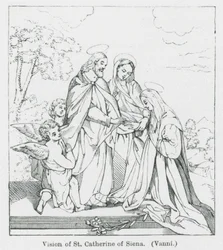 シエナの聖カタリナの幻視（リトグラフ）