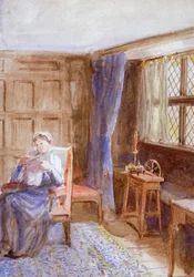 「手紙を読む女」、c1864-1930