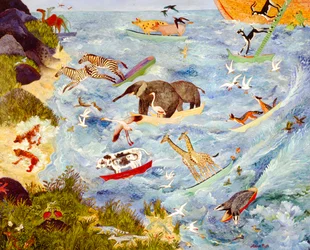 方舟を離れる, 2008 （アクリル画）