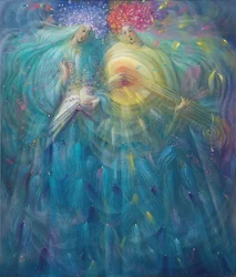 Laudabo te Domine in aeternum, 2012（ベルギーリネンに油彩）