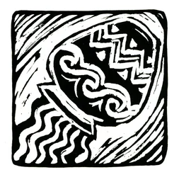 ホロスコープ（水瓶座）、2017年（リネンプリント）