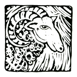 ホロスコープ（牡羊座）、2017年（リネンプリント）