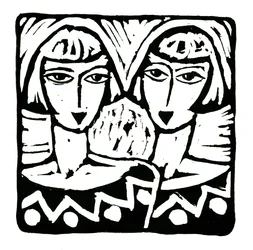 ホロスコープ（双子座）、2017年（リネンプリント）