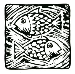 ホロスコープ（魚座）、2017年（リネンプリント）