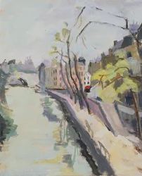 ケデグランオーギュスタン、パリ、1961年（紙に油彩）