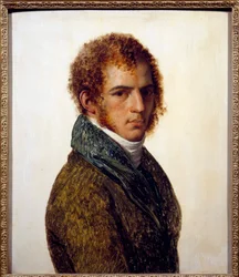 画家ベンジャミン・ロランの肖像 アンヌ・ルイ・ジロデ・ド・ルーシー・トリオソンの絵画（Anne-Louis Girodet de Roucy Trioson