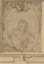 セルフポートレート、c.1580（紙にペンと茶色のインク）