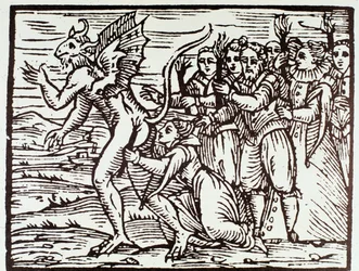 魔女がサタンにキスをする (Engraving)