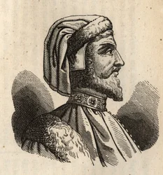 Azzon Visconti - アッツォーネ・ヴィスコンティ - 1302年～1339年 - エングレーヴィング - 。