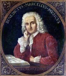 Benedetto Marcello (1686-1739) 18世紀のイタリアの作曲家、匿名の絵画。ベニス