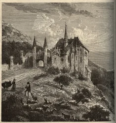 Chateau du Montet - Vandoeuvre-les-Nancy - Lorraine - engraving in "PATRIE" - DESCRIPTION PECTUREQUIREQUE DE LA FRANCE EN 6 VOLUES BY LUCIEN HUARD - 19世紀末