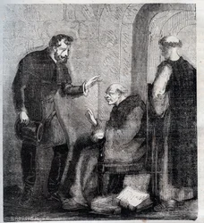 Diogo Inacio de Pina Manique (1733 -1805) ポルトガルの行政官 ポルトガルの自由主義を攻撃した Pierre Zaccone (1817-1895) による「History of Secretes, Politics and Religious Societes」に掲載された1879年のエングレーヴィング。