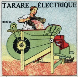 電気工具：電気タラーレの断面図。1925年の匿名のイラスト。個人蔵。