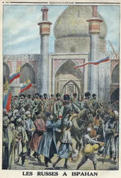 第一次世界大戦1914-1918（大戦14-18）。イランのイスファハンに駐留するロシア軍。"Le Petite Journal "にて