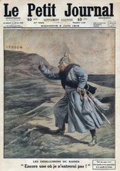 第一次世界大戦1914-1918（第14次世界大戦-第18次世界大戦）。"カイザー "の幻影私が立ち入らない場所がもうひとつ！」。": ドイツのウィリアム2世(1859-1941)は、戦闘でヴェルダン奪取に成功しなかったことに怒っている。Le Petite Journal", on 4/06/1916.プライベートC
