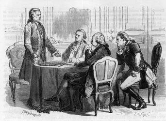 ジャック・マレ・デュ・パン 1749-1800 - スイスのジャーナリスト、フランクフルト会議の政治的プロパガンダ担当者 - 1792年、ルイ16世から兄弟やフランスに反抗する君主たちへの任務を与えられ、パリからドイツへ向かう - 「H」のエングレーヴィング