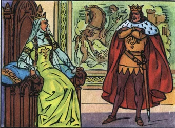 フランス王ルイ10世（1289年～1316年）とブルゴーニュのマルガリータ（1290年～1315年）。Collection des souverains et chefs d