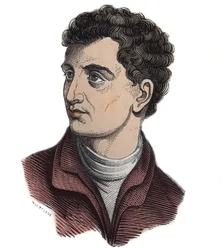 leone battista alberti (1404-1472).イタリアの数学者、建築家、画家、作家。エングレービング