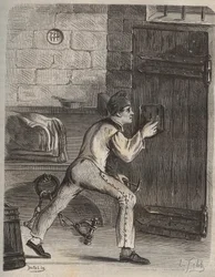 Le forcat Blouet - Pierre Zaccone (1817-1895) による「Histoire des bagnes depuis leur création à nos jours」（1877年）のエングレーヴィング（Colonia Penale - Penal colony） 個人蔵