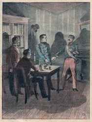 ジュール・ボージョイントの「ラ・ロシェルの4人の軍曹」に掲載されているエングレーヴィング。