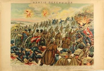 Le siege de Przemysl, prise de la forteresse a l "armee austro hongroise (1915) - The Taking of the fortress Przemysl par Anonymous