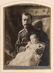 Le tsar Nicolas II et le tsarevitch Alexis (1904-1917) - Tsar Nicholas II and Tsarevich Alexei, Anonymous .アルバム写真