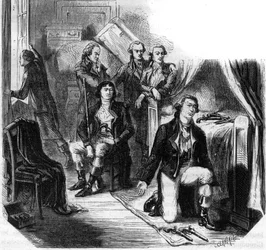 1793年5月31日の夜のジロンダンたち（ジロンダンの没落） - アルフォンス・ド・ラマルティーヌ（1790-1869）の「ジロンダンの歴史」に掲載されたエングレーヴィング 1865-1866 - 個人蔵