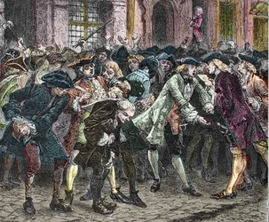 パリ4区 - La rue Quincampoix en 1720 a l