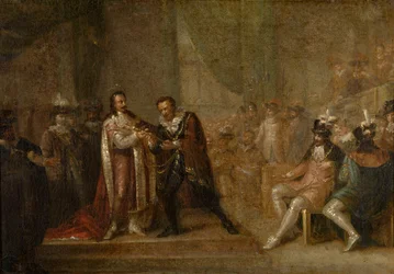 イギリスのチャールズ1世から剣を受け取るピーター・パウロ・ルーベンス 1808年頃