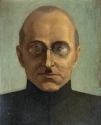 "Lavrenty Beria（またはLavrenti Beriya）（1899-1953）ソビエト国家公務員の肖像" 無名の絵画 個人蔵