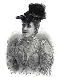 イタリアの歌手、アデリーナ・パティ（1843-1919）の肖像。Le Petro Parisien "に掲載された版画。
