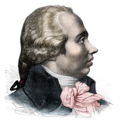 Adrien-Marie Legendre (1752-1833) フランスの数学者の肖像（リトグラフ） - Adrien Marie Legendre, French mathematician (1752-1833) の肖像 - Alphonse de Lamartine (1790-1869) の "Histoire des Girondins" のエングレービング 1865-1866 - 個人蔵